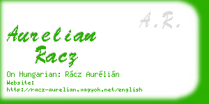 aurelian racz business card